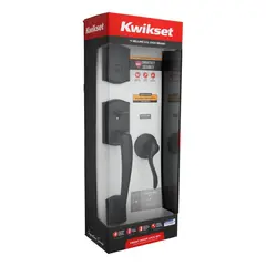 Kwikset CP818PTHTNL-11PS Clear Pack Single Cylinder Prescott Exterior Handleset with Tustin Lever Trim with SmartKey with RCAL Latch and RCS Strike Venetian Bronze Finish