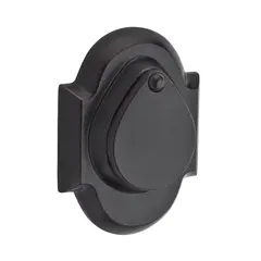 Baldwin DCRAD481 Double Cylinder Rustic Arch Deadbolt with 6AL Latch and Dual Strike Dark Bronze Finish