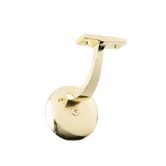 PAMEX DD0312PB Pamex  Jumbo Heavy Duty Handrail Bracket Bright Brass Finish