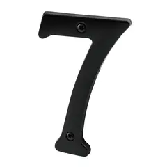 PAMEX DD074S7BL Pamex  4" Heavy Duty House Number # 7 Matte Black Finish