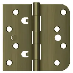 Deltana DE44058TT5 4" x 4" x 5/8" x SQ Hinge; Antique Brass Finish