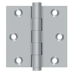 Deltana DSB326D 3" x 3" Square Hinge; Satin Chrome Finish