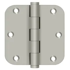 Deltana DSB35R515 3-1/2" x 3-1/2" x 5/8" Radius Hinge; Satin Nickel Finish