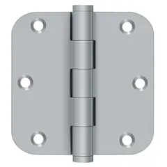 Deltana DSB35R526D 3-1/2" x 3-1/2" x 5/8" Radius Hinge; Satin Chrome Finish