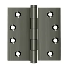 Deltana DSB415A 4" x 4" Square Hinge; Antique Nickel Finish