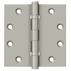 Deltana DSB45B15 4-1/2" x 4-1/2" Square Hinge; Ball Bearings; Satin Nickel Finish