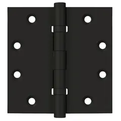 Deltana DSB45B19 4-1/2" x 4-1/2" Square Hinge; Ball Bearings; Black Finish