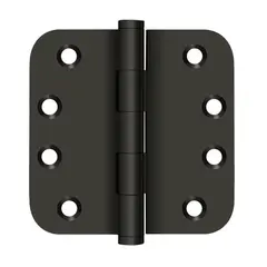 Deltana DSB4R510B 4" x 4" x 5/8" Radius Hinge; Oil Rubbed Bronze Finish