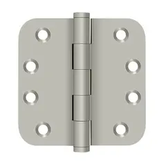 Deltana DSB4R515 4" x 4" x 5/8" Radius Hinge; Satin Nickel Finish