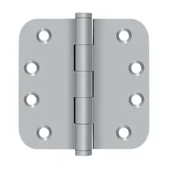 Deltana DSB4R526D 4" x 4" x 5/8" Radius Hinge; Satin Chrome Finish