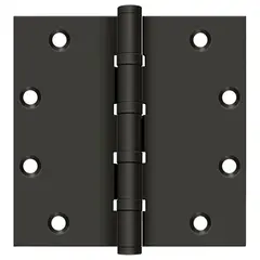 Deltana DSB55B10B 5" x 5" Square Ball Bearing Hinge; Oil Rubbed Bronze Finish