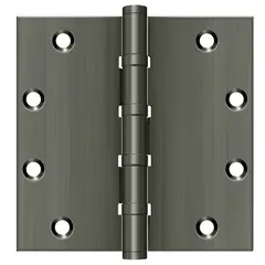 Deltana DSB55B15A 5" x 5" Square Ball Bearing Hinge; Antique Nickel Finish