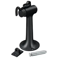 Deltana DSF630U19 Floor Mount, 6" Bumper with Hook and Eye, Heavy Duty, Black Finish