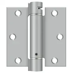 Deltana DSH35U32D 3-1/2" x 3-1/2" Spring Hinge; Satin Stainless Steel Finish