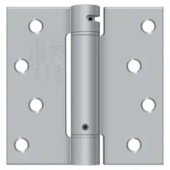 Deltana DSH44U26D 4" x 4" Spring Hinge; Satin Chrome Finish