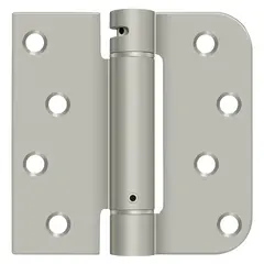 Deltana DSH4SR515-RH Right Hand 4" x 4" 5/8" Radius by Square Spring Hinge; Satin Nickel Finish