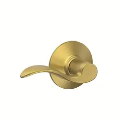 Schlage Residential F10ACC608 Accent Lever Passage Lock with 16080 Latch and 10027 Strike Satin Brass Finish