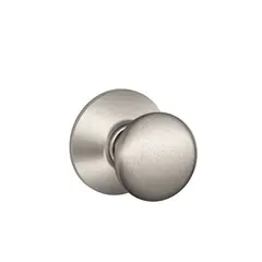 Schlage Residential F10PLY619 Plymouth Knob Passage Lock with 16080 Latch and 10027 Strike Satin Nickel Finish