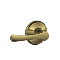 Schlage Residential F10VLA609 Avila Lever Passage Lock with 16080 Latch and 10027 Strike Antique Brass Finish