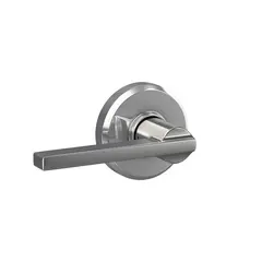 Schlage Residential F170LAT625GSN Latitude Lever with Greyson Rose Half Dummy Bright Chrome Finish