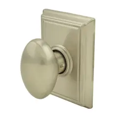 Schlage Residential F170SIE619ADD Siena Knob with Addison Rose Half Dummy Satin Nickel Finish