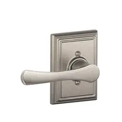 Schlage Residential F170VLA619ADD Avila Lever with Addison Rose Half Dummy Satin Nickel Finish