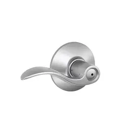 Schlage Residential F40ACC626 Accent Lever Privacy Lock with 16080 Latch and 10027 Strike Satin Chrome Finish