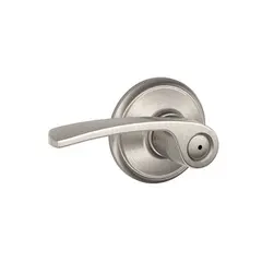 Schlage Residential F40MER619 Merano Lever Privacy Lock with 16080 Latch and 10027 Strike Satin Nickel Finish