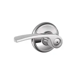 Schlage Residential F40MER625 Merano Lever Privacy Lock with 16080 Latch and 10027 Strike Bright Chrome Finish