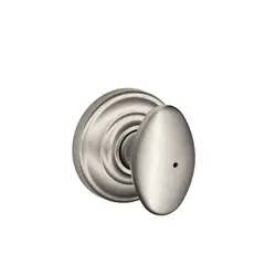 Schlage Residential F40SIE619AND Siena Knob with Andover Rose Privacy Lock with 16080 Latch and 10027 Strike Satin Nickel Finish