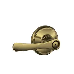 Schlage Residential F40VLA609 Avila Lever Privacy Lock with 16080 Latch and 10027 Strike Antique Brass Finish