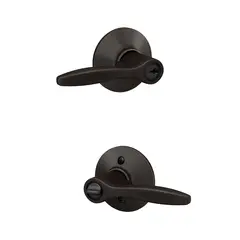 Schlage Residential F51ADEL716 Delfayo Lever Keyed Entry Lock C Keyway with 16211 Latch and 10063 Strike Aged Bronze Finish