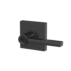 Schlage Residential F51ALAT622COL Schlage Custom  Latitude Lever with Collins Rose Keyed Entry Lock C Keyway with 16211 Latch and 10063 Strike Matte Black Finish