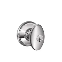 Schlage Residential F51ASIE625 Siena Knob Keyed Entry Lock C Keyway with 16211 Latch and 10063 Strike Bright Chrome Finish