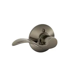 Schlage Residential F59ACC620RH Right Hand Accent Lever Interior Active Trim with 12326 Latch and 10269 Strikes Antique Nickel Finish