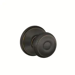 Schlage Residential F59GEO716 Georgian Knob Interior Active Trim with 12326 Latch and 10269 Strikes Aged Bronze Finish