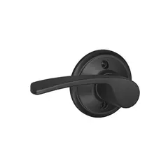 Schlage Residential F59MER622RH Right Hand Merano Lever Interior Active Trim with 12326 Latch and 10269 Strikes Matte Black Finish