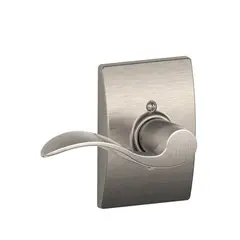 Schlage Residential F94ACC619CENRH Right Hand Accent Lever with Century Rose Dummy Interior Trim Satin Nickel Finish