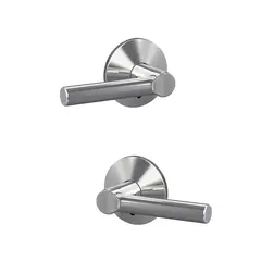 Schlage Residential FC172BRW625KIN Schlage Custom  Broadway Lever with Kinsler Rose Non Turning Double Dummy Pair Bright Chrome Finish