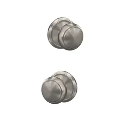 Schlage Residential FC21AND619ALD Schlage Custom  Andover Knob with Alden Rose Passage and Privacy Lock with 16600 Latch and 10027 Strike Satin Nickel Finish