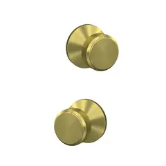 Schlage Residential FC21BWE608KIN Schlage Custom  Bowery Knob with Kinsler Rose Passage and Privacy Lock with 16600 Latch and 10027 Strike Satin Brass Finish