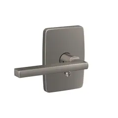 Schlage Residential FC21LAT619GEE Schlage Custom  Latitude Lever with Greene Rose Passage and Privacy Lock with 16600 Latch and 10027 Strike Satin Nickel Finish