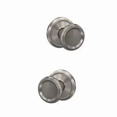 Schlage Residential FC21OFM619ALD Schlage Custom  Offerman Knob with Alden Rose Passage and Privacy Lock with 16600 Latch and 10027 Strike Satin Nickel Finish