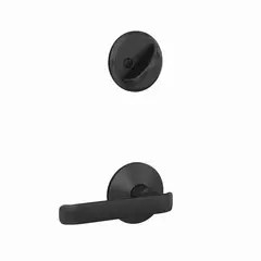 Schlage Residential FC59CYB622KIN Schlage Custom  Clybourn Lever with Kinsler Rose Interior Active Trim with 16680 Latch and 10269 Strike Matte Black Finish