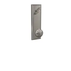 Schlage Residential FCT59AND619ADD Schlage Custom  Custom Andover Knob with Addison Escutcheon Interior Active Trim with 16680 Latch and 10269 Strike Satin Nickel Finish