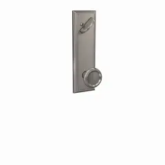 Schlage Residential FCT59OFM619ADD Schlage Custom  Offerman Knob with Addison Escutcheon Interior Active Trim with 16680 Latch and 10269 Strike Satin Nickel Finish