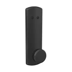 Schlage Residential FCT94BWE622GRW Schlage Custom  Custom Bowery Knob with Greenwich Escutcheon Dummy Interior Trim Matte Black Finish