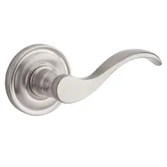 Baldwin FDCURTRR150 Full Dummy Curve Lever and Traditional Round Rose Satin Nickel Finish