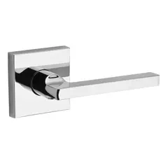 Baldwin FDSQUCSR260 Full Dummy Square Lever and Contemporary Square Rose Bright Chrome Finish