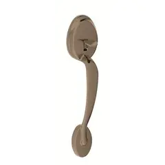 Schlage Residential FE285PLY620ACCRH Right Hand Plymouth with Accent Lever Bottom Half Handleset with 16080 Latch and 10063 Strike Antique Nickel Finish